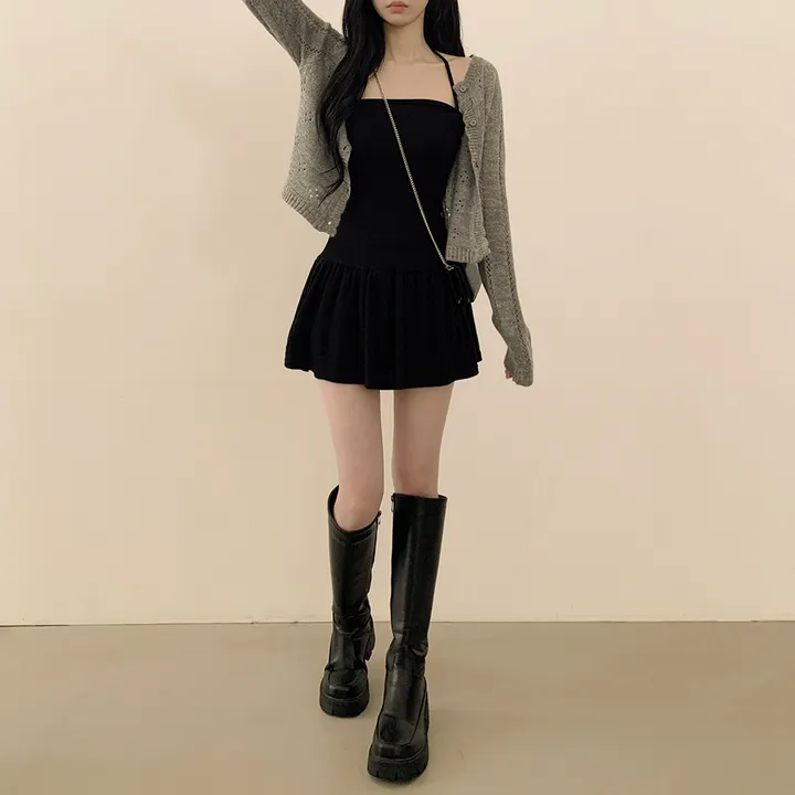 [벚꽃룩🌸/울함유] 펀칭 플라워 물결 크롭 니트 봄 딸기우유 여름가디건 상세 이미지 20