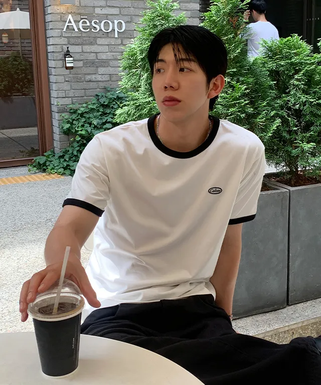 【SORANO】SORANO Single Logo Ringer T-Shirt SORANO Single Logo Ringer T-Shirt [2Color] - 4910 | 패션이