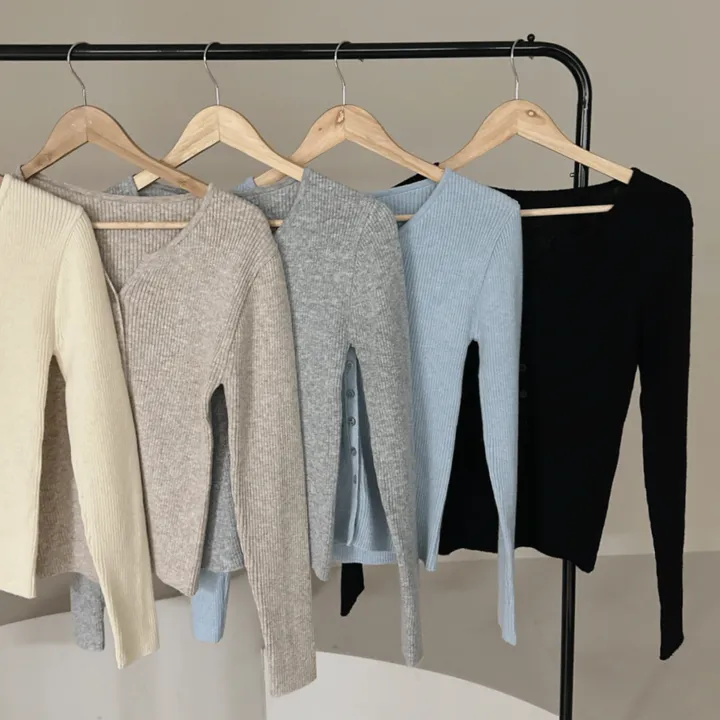 [부들소재,퀄좋아요!] 데일리핏~ 슬림 골지 단추 니트 가디건 5color 상세 이미지 31