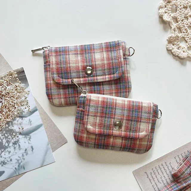 [handmade]빈티지 체크 카드지갑 vintage check card wallet 상세 이미지 6