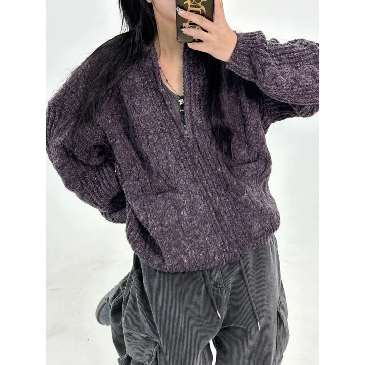 코지 러블리 포켓 포인트 케이블 니트 집업(4color/3-5일 여유주문) 상세 이미지 20