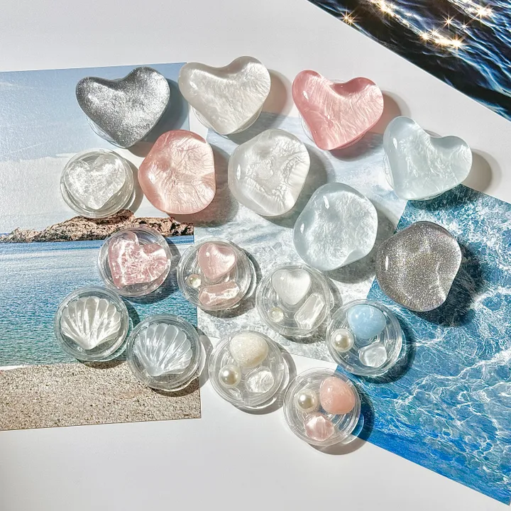 [맥세이프가능]🌊💙바다 감성 조약돌 호마이카 레진 귀여운 폰꾸 맥세이프 폰 스마트톡 11type 상세 이미지 7