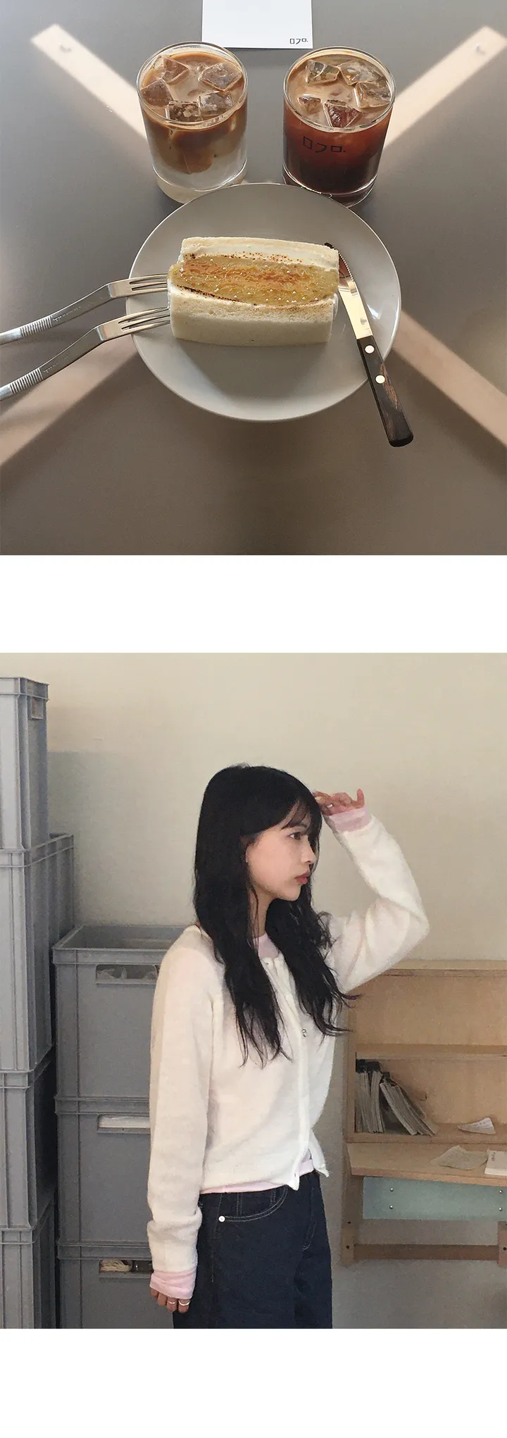 당일/봄가디건🌸 [here you] 퍼지 모헤어 cardigan - 5color (벚꽃룩/울가디건/모헤어니트/나들이룩/봄니트) 상세 이미지 31