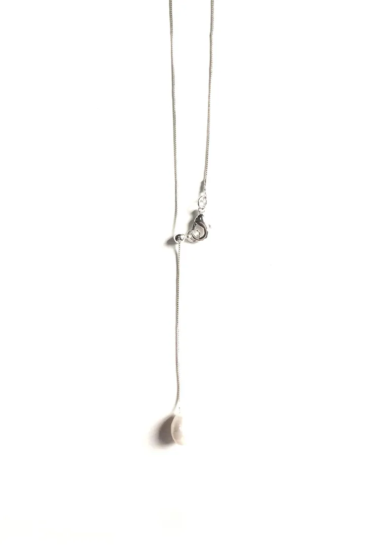 thin pearl drop necklace 상세 이미지 1