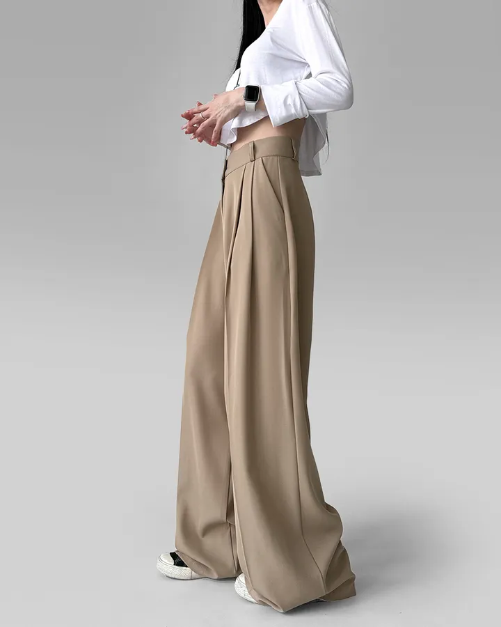 [4계절템/숏,롱/~2XL] 올리브유 메가 통 와이드 더블 핀턱 사계절 슬랙스 상세 이미지 42