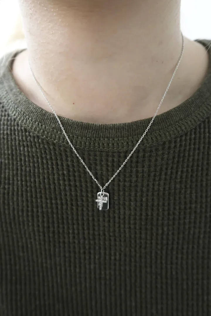 *빠른출고/주문폭주* cross tag necklace 상세 이미지 4