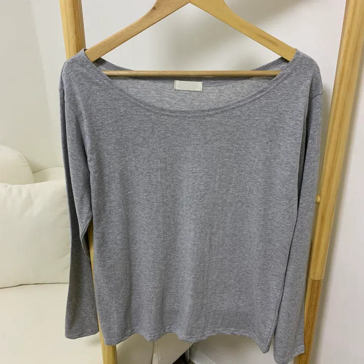 [-3kg/여리루즈핏!] 오프숄더 심플 루즈 여리 기본템 긴팔 티셔츠 (5color) 상세 이미지 26