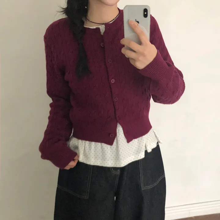 [NEW봄신상✨]데일리 라운드넥 베이직 기본 꽈배기 가디건 긴팔 9color 상세 이미지 13