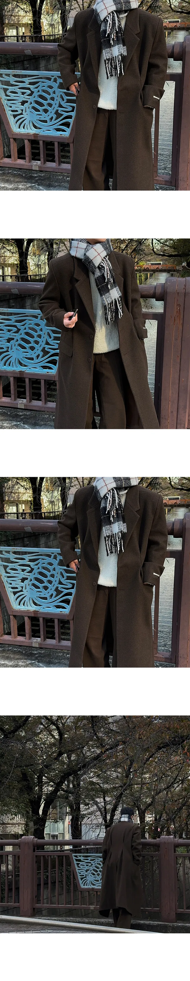 유얼 콘트 울 오버핏 롱코트 (4color) 상세 이미지 3