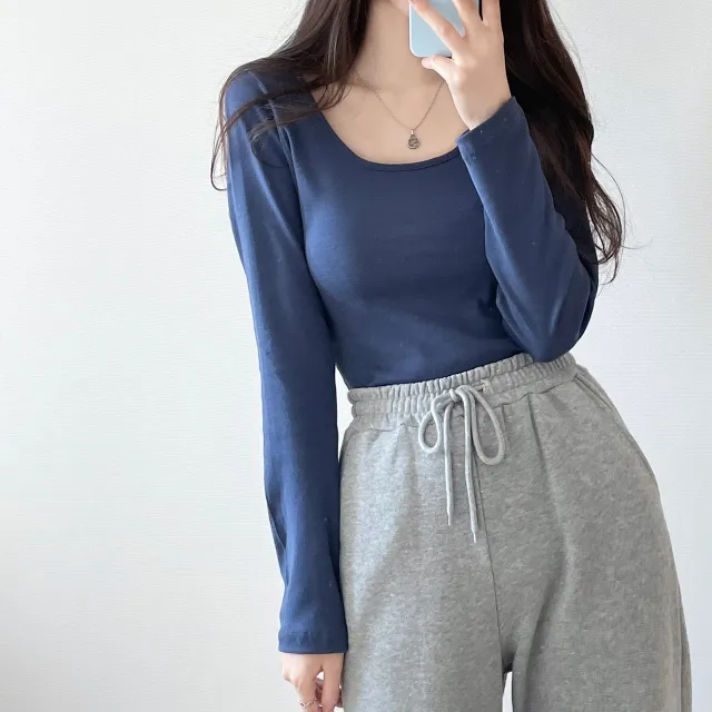 (4color/소장필수)기본 스퀘어넥 긴팔 -t 상세 이미지 10
