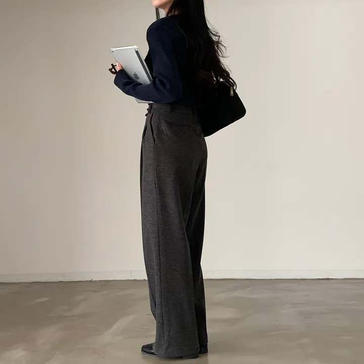 [4계절필수 디자인/연그레이 당일출고✨] 자체제작 #크치Made 젤리 버튼 트임 브이넥 골지 겨울 니트 긴팔티셔츠 - nt 상세 이미지 78