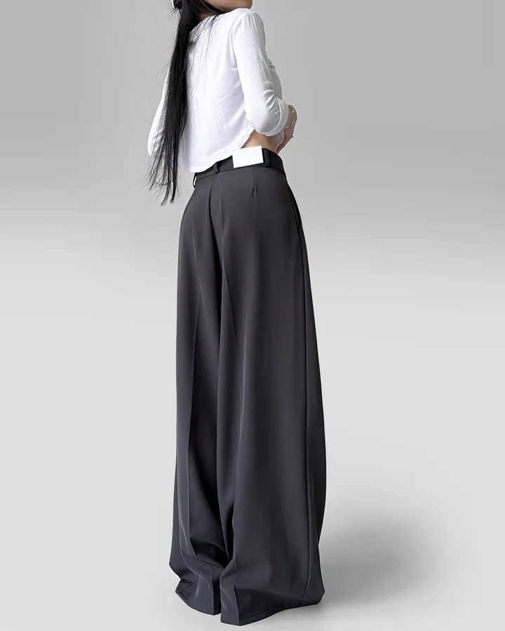 [4계절템/숏,롱/~2XL] 올리브유 메가 통 와이드 더블 핀턱 사계절 슬랙스 상세 이미지 64