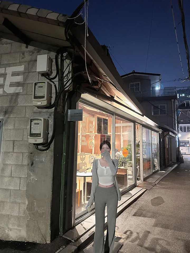 데일리 로우라이즈 부츠컷 폴딩 트레이닝 팬츠 레깅스 상세 이미지 8