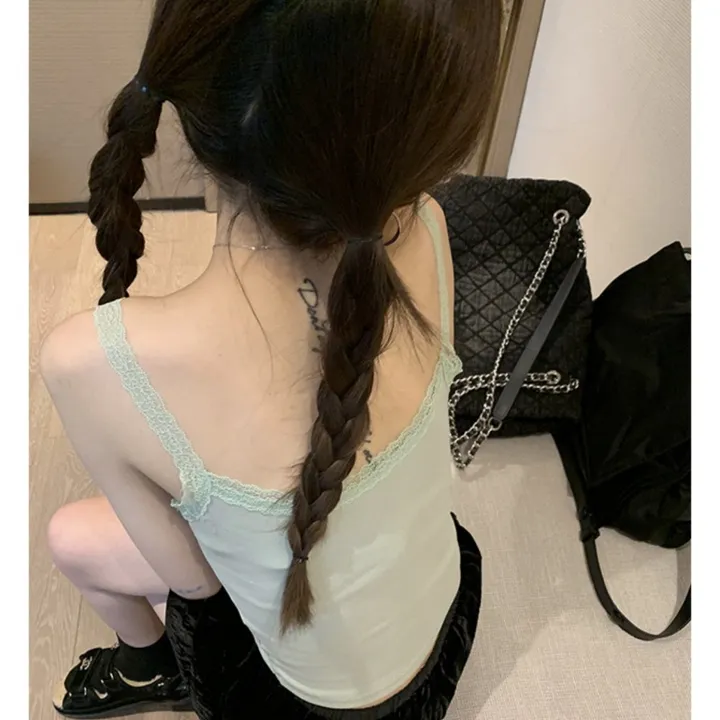 오늘출발💥[캡내장]여름 필수템💖여리여리 이너웨어 크롭 미니멀 베이직 나시 캐미솔 속옷 데일리 아이템 [가디건 안에 입기 좋은옷] 상세 이미지 13