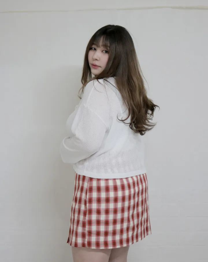 (55-100) 빅사이즈 브이넥 시스루 리본 가디건 살탐방지 얇은가디건 상세 이미지 34