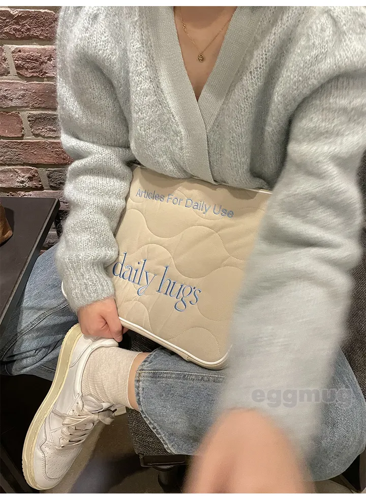 에그머그 daily hugs 퀄팅 아이패드파우치 맥북파우치 노트북파우치 아이패드케이스 노트북가방 11인치 13인치 15인치 상세 이미지 20