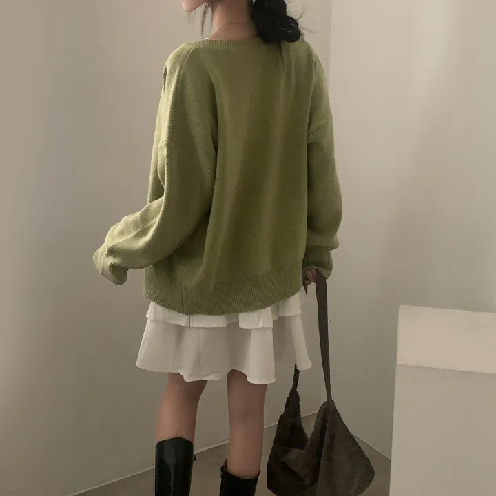 [폭닥/요즘에딱!] 프렘 베이직 브이넥 오버핏 니트가디건 - 8color 상세 이미지 35
