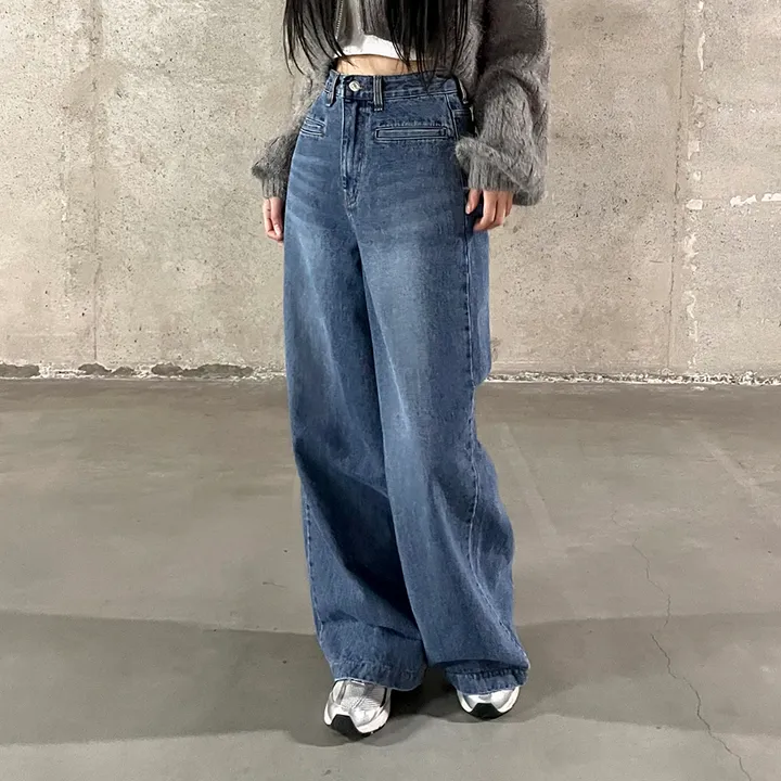 [3color/주인장인생템] 모디 립포켓 탄탄 롱 와이드데님 롱팬츠 키큰녀청바지 인생청바지 상세 이미지 19