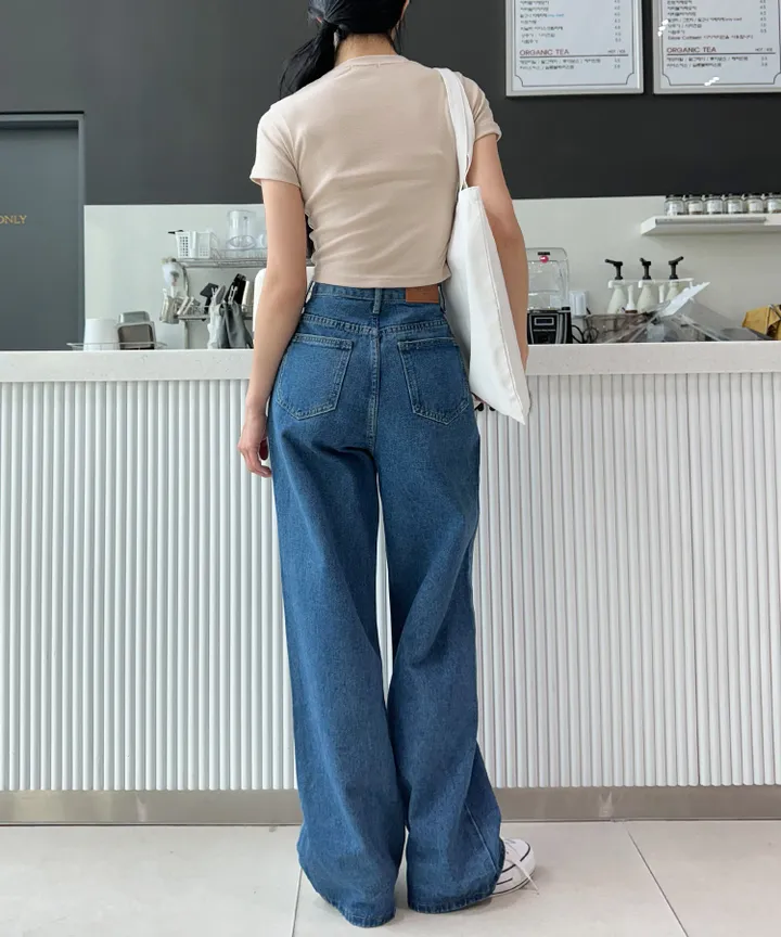[3단기장/~2XL/6color/핫아이템]노수선와이드기획데님팬츠 상세 이미지 67