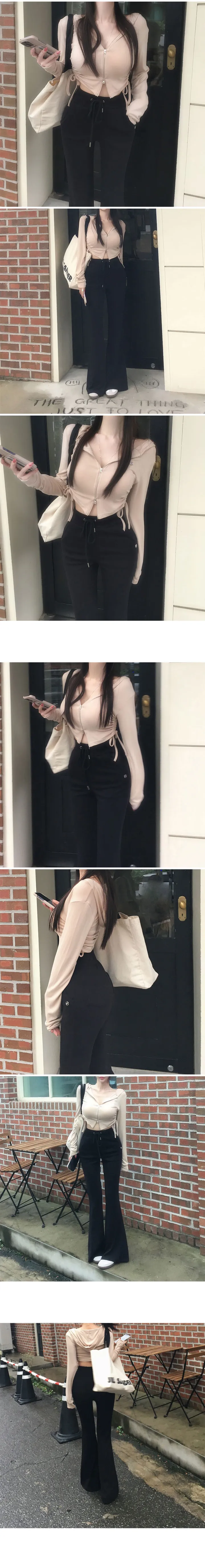 (2size)[여리보장/허얇핏] made 럽미 크롭 셔링 집업 상세 이미지 9