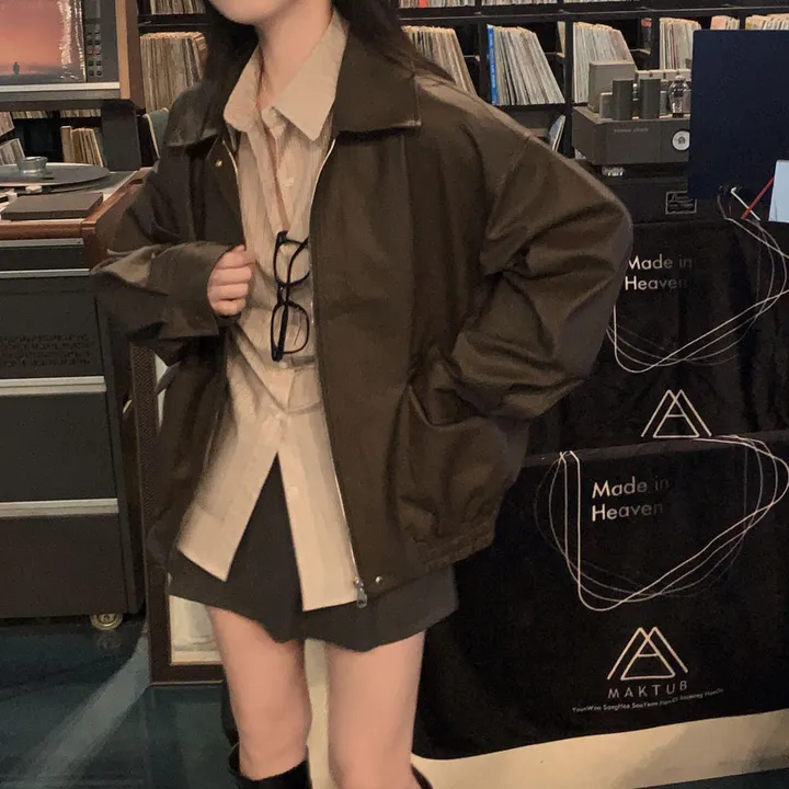[핵고퀄!/✨주문폭주/후기극찬✨]매트 레더의 정석,오버핏 레더 블루종 자켓 점퍼 상세 이미지 58