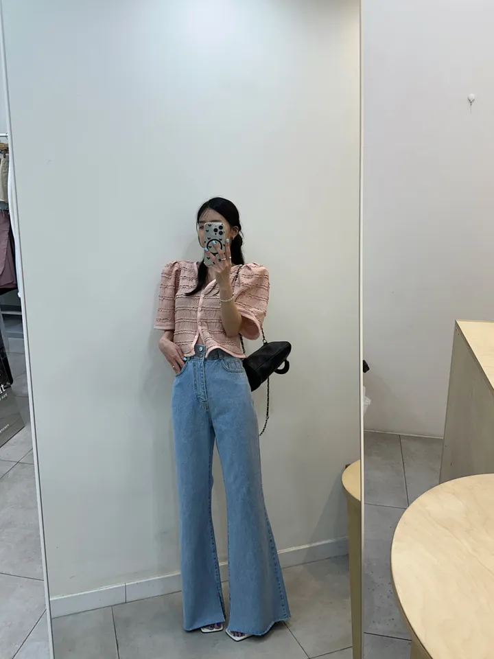 [러블리 한가득~❤️] 봉긋 레이스 엔젤 퍼프 크롭 가디건 상세 이미지 94