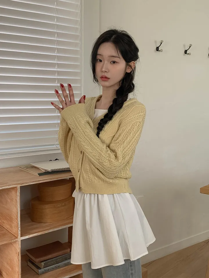 [핏추천!/국내제작] 더니드 꽈배기 케이블 루즈핏 긴팔 가디건 5colors 상세 이미지 4