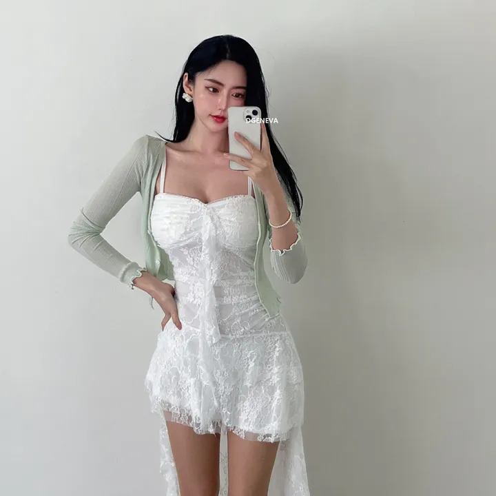 당일/ 롤라 가디건 여름 시스루 크롭 숏 데일리 국내생산 스판 휘뚜루마뚜루 기본 베이직  4color 상세 이미지 16