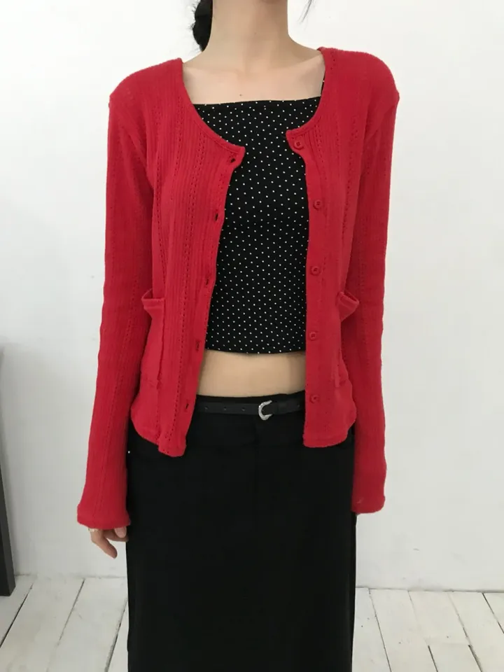 모에 펀칭 가디건(3color) 상세 이미지 24