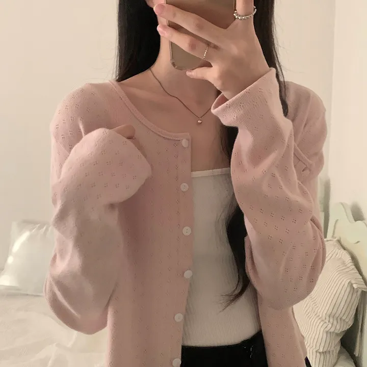로로 펀칭 가디건 (8color) 상세 이미지 39