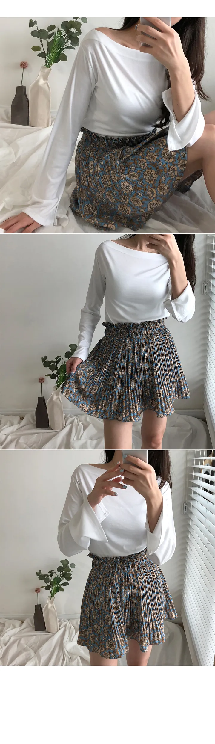 💖단독제작 🚀당일발송!!찰랑찰랑 소매 트임 보트넥티, 트넥티, 입술넥 티, 연말룩 긴팔티 상세 이미지 9
