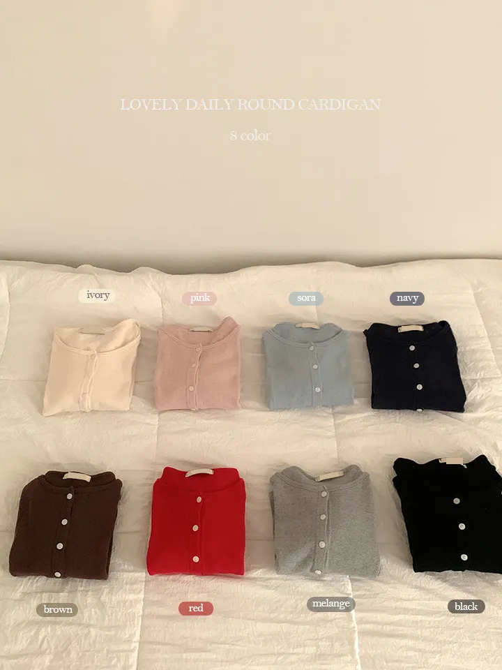로로 펀칭 가디건 (8color) 상세 이미지 1