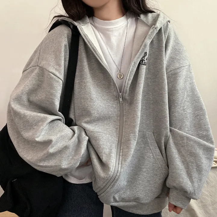 봄신상![넉넉/오버핏] 그래픽 뒷프린팅 레터링 오버 후드집업 4color 상세 이미지 9