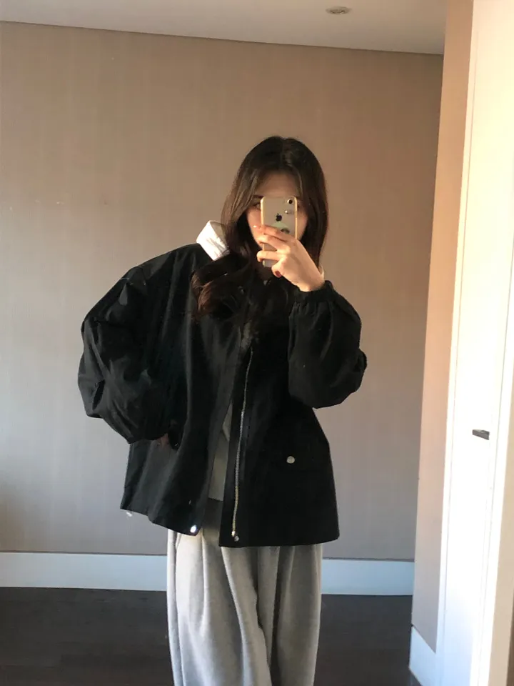 [최저가보장/후드탈부착!] 루즈핏 후드 레이어드 야상 점퍼 누빔 안감있음 -2colo 상세 이미지 5