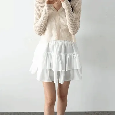 [청순여리/살안타템] 워터리 물결 원버튼 시스루 긴팔 가디건 - 6color 상세 이미지 25