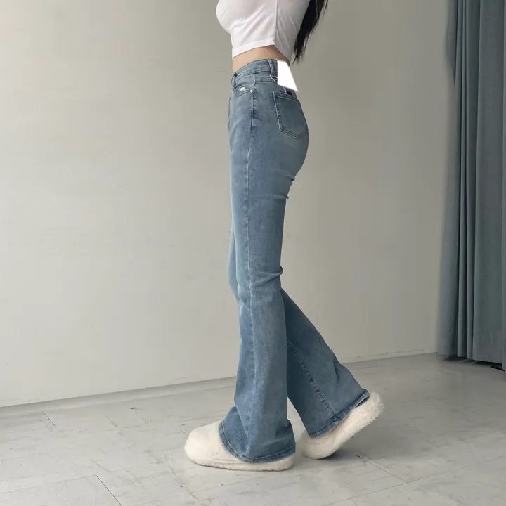 [인생팬츠/기장선택/~2XL] 빈티지 워싱 스판 하이웨스트 부츠컷 데님 롱 팬츠 - 6color 상세 이미지 64