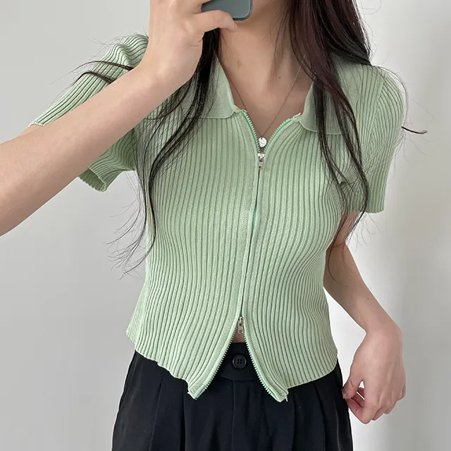 1+1할인[미친핏감!!/투웨이집업] 예쁜컬러가득 카라 스판골지니트 슬림핏 투웨이집업 상세 이미지 20