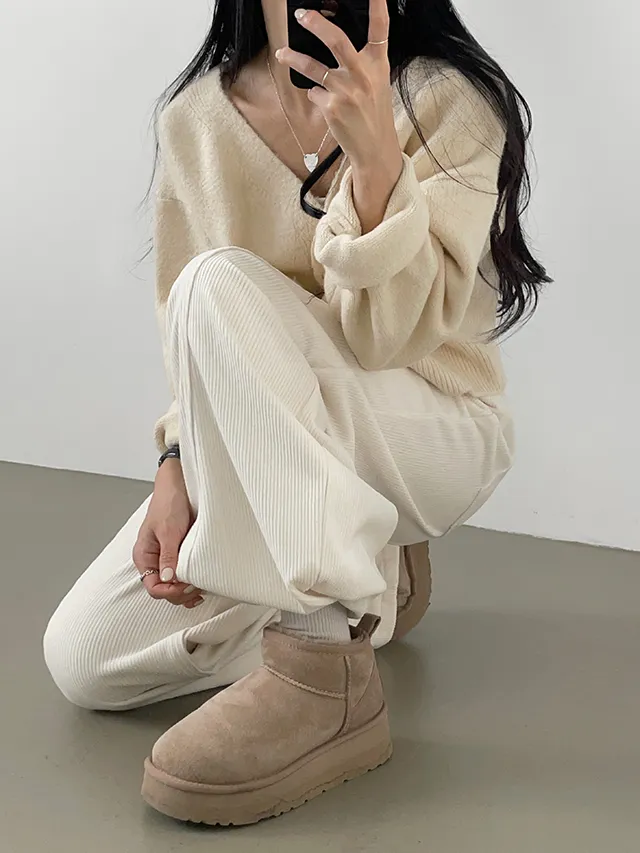 [한파대비/3기장~2XL!] 스냅버튼 융기모 코듀로이 골덴 폴딩 와이드팬츠 4color 상세 이미지 18