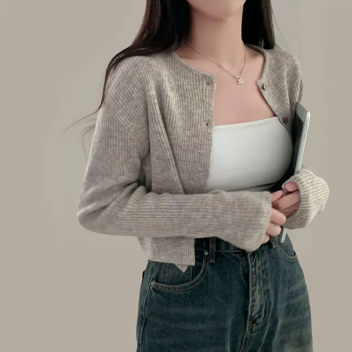 [🍇1만장 돌파!]퍼스널 로즈 캐시울 니트 가디건 - 5color 상세 이미지 53