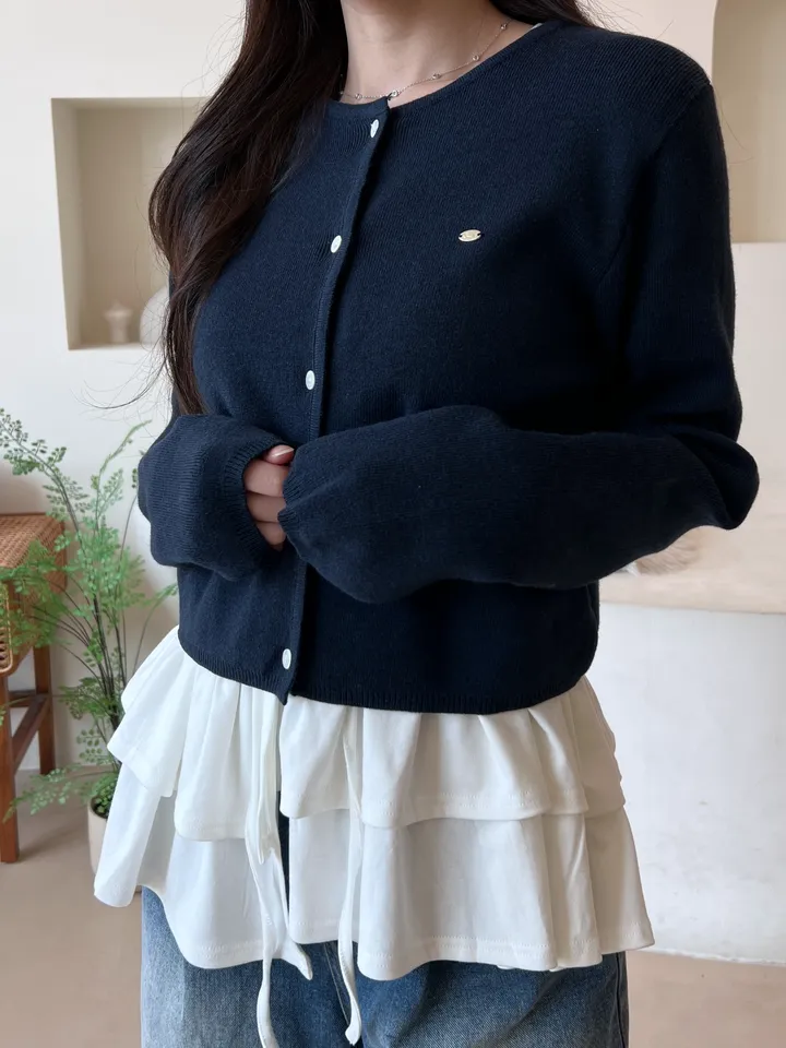 [당일출고🚀/문의폭주] 브이넥 꾸안꾸 여리핏 심볼 레이어드 베이직 봄 여름 가을 아우터 긴팔 니트 가디건 상세 이미지 48
