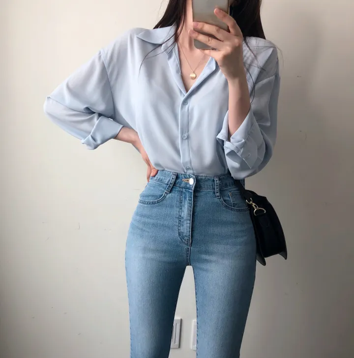 (Made/색감굿-핏예쁜) 촤르르 쉬폰 찰랑 데일리 셔츠 상세 이미지 31