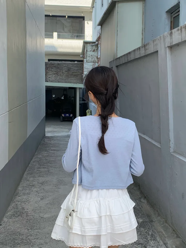 [봄-여름가디건💗(3color)] 라인 레이스 스트랩 가디건 / 데이트룩, 여친룩, 여리룩, 봄신상, 봄코디, 여름가디건, 살안타템 상세 이미지 20