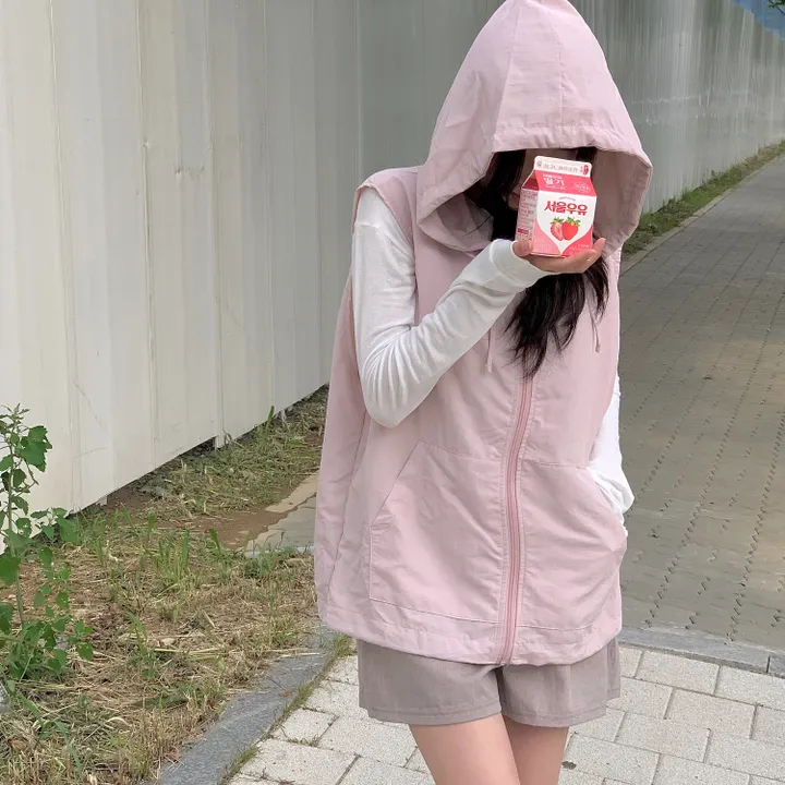 레코드 후드 나일론 조끼 : record hoodie Anorak vest - 4 color 상세 이미지 30