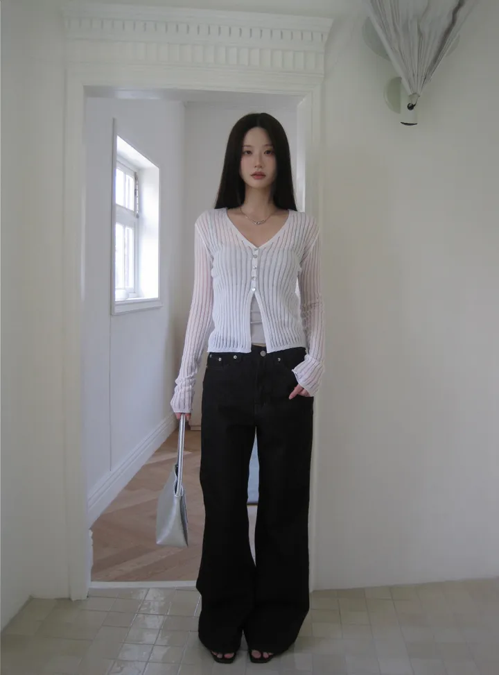 카디건 모델 착용 이미지-S1L44
