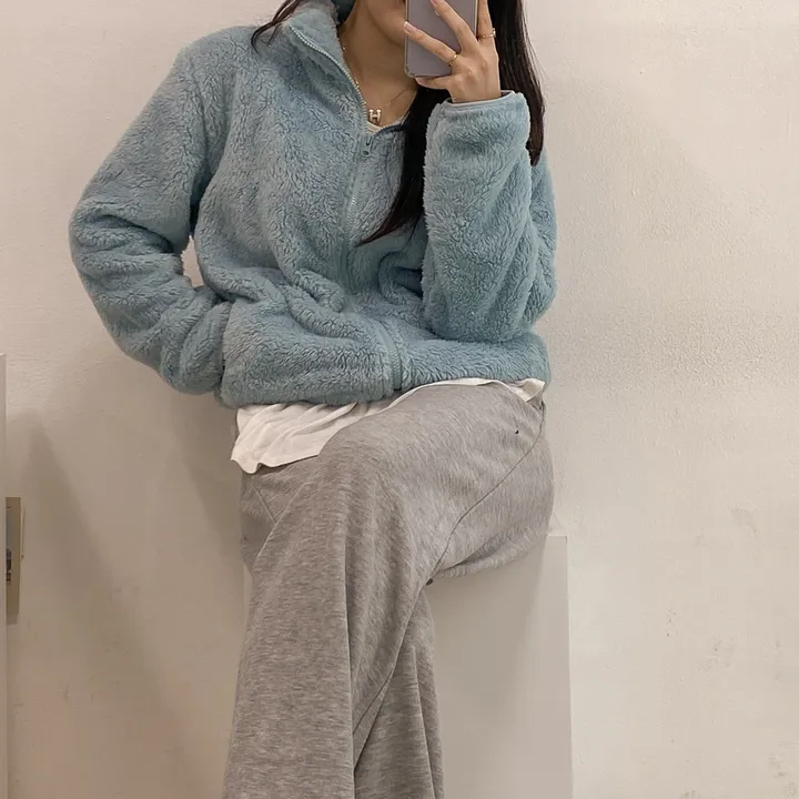 (💥강추템!! 보들보들촉감~💥) 따뜻 플리스 후리스 커플 포근 털 겨울 집업 (L~XL) 상세 이미지 33