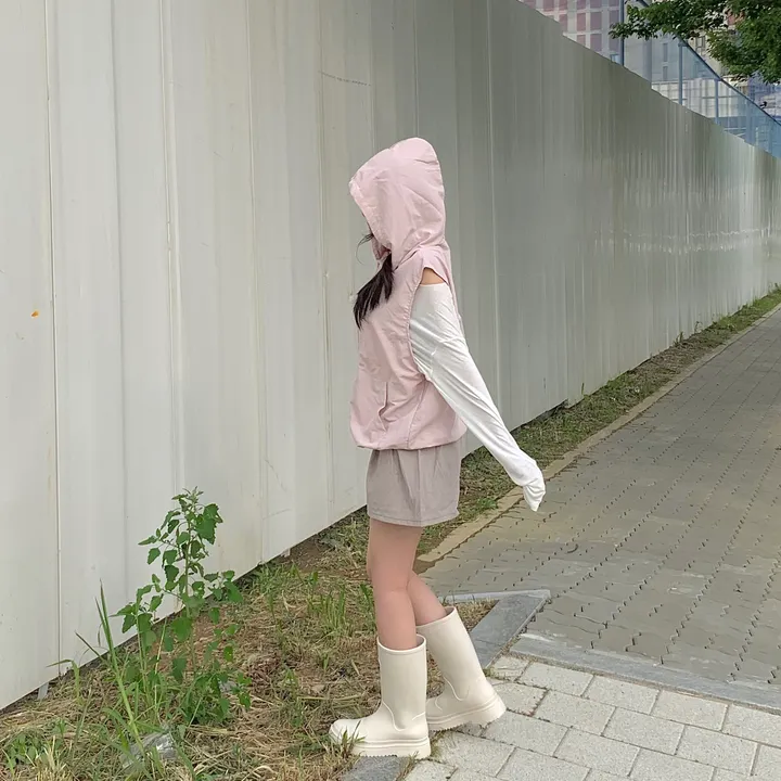 레코드 후드 나일론 조끼 : record hoodie Anorak vest - 4 color 상세 이미지 18