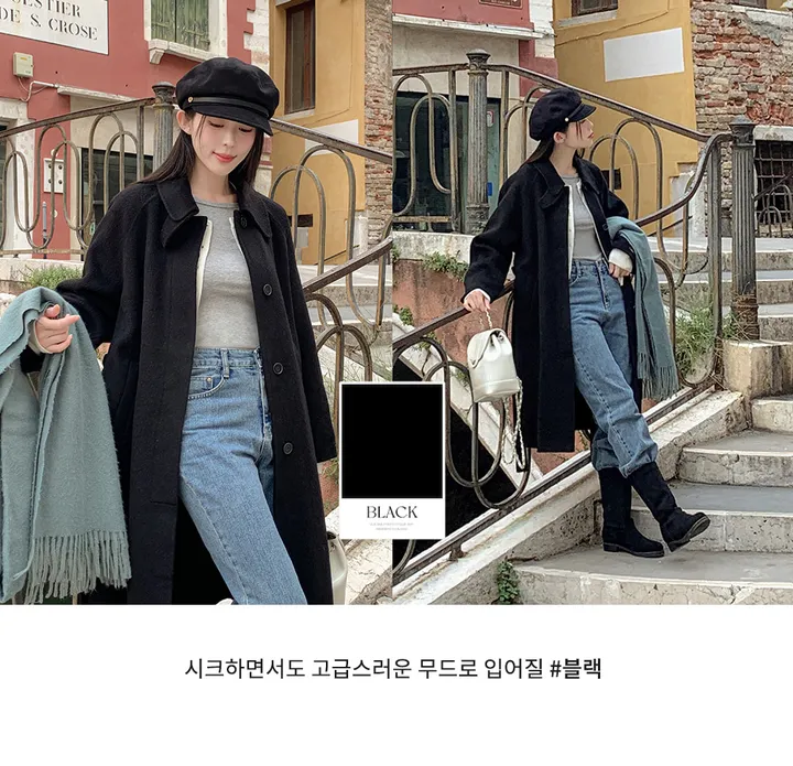 [자체제작/3천장돌파/S-L]마벨 프리미엄 히든단작 울 핸드메이드 하프 코트 상세 이미지 59