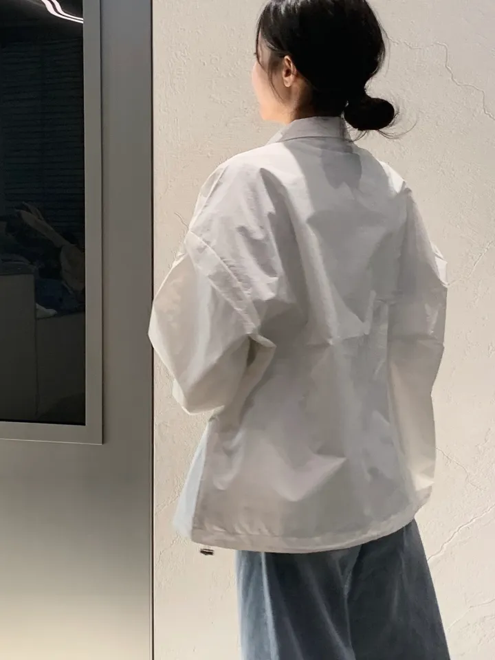 [트렌치 바람막이🤍/아우터맛집!] 트렌치바람막이 야상 하이넥 바람막이 숏트렌치 간절기아우터 데일리룩 숏야상 봄 자켓 오버핏자켓 상세 이미지 62