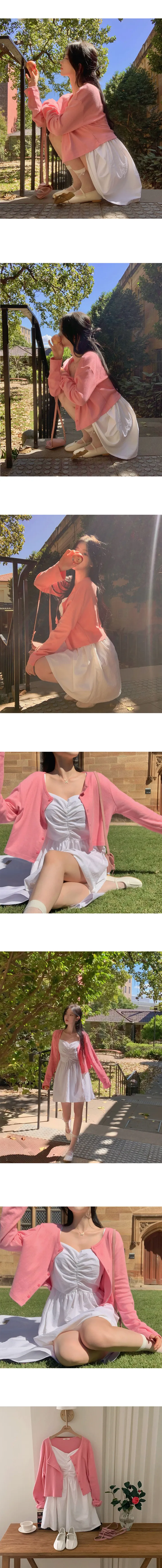 [당일출고][MADE/여리핏!]플라워 펀칭 크롭 가디건 상세 이미지 6