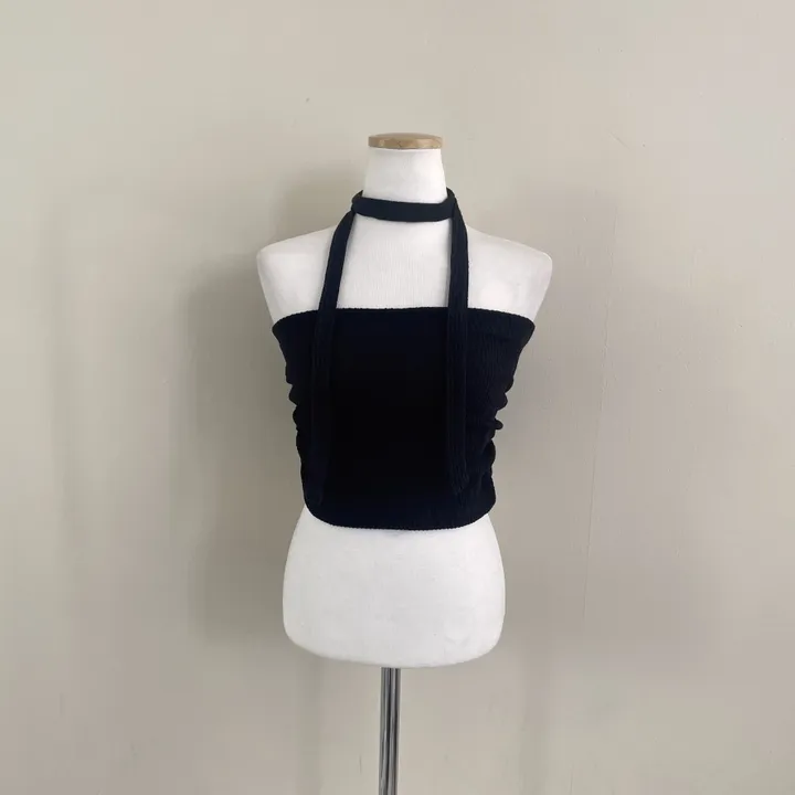 [초커+탑세트!]골지 탱크탑 타이 초커 니트 셋업 4color 상세 이미지 12